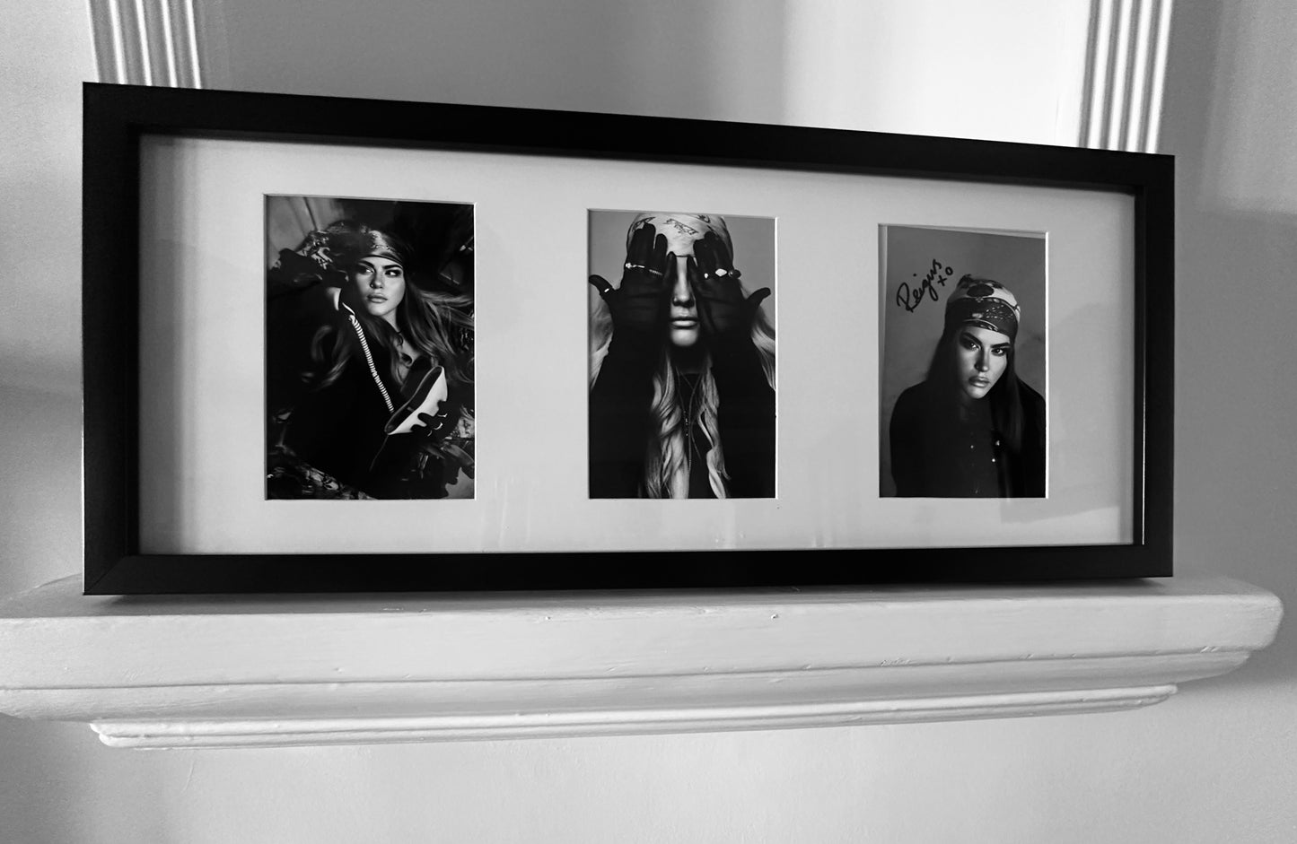 Limited Edition Framed Triple Photo Signed by Reigns