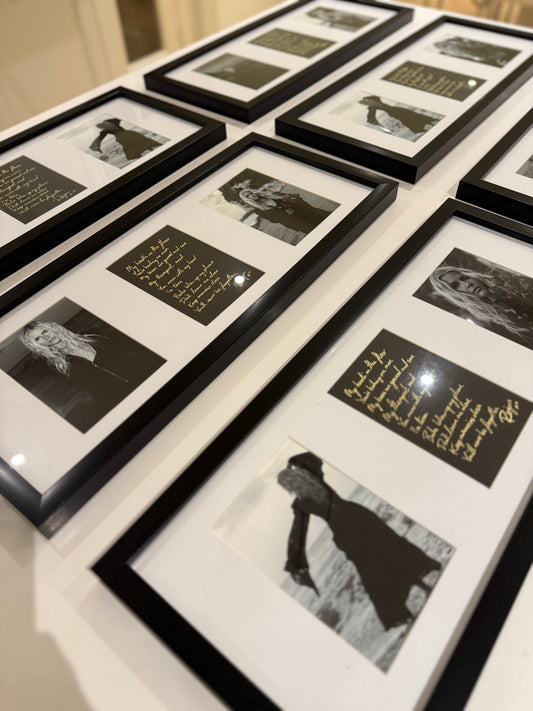 ‘Never Be Forgotten’ Signed Photo with Lyrics handwritten by REIGNS