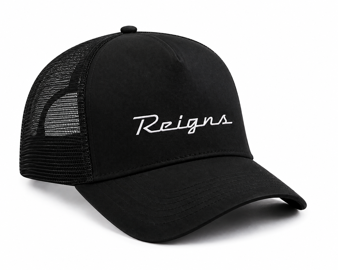 REIGNS - Black Trucker Cap