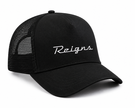 REIGNS - Black Trucker Cap